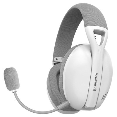Rampage RM-H11 Crack Wireless Mikrofonlu Kulak Üstü Oyuncu Kulaklığı Beyaz
