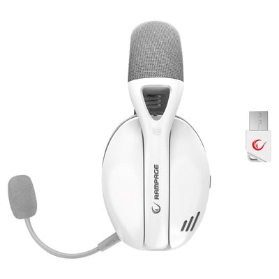 Rampage RM-H11 Crack Wireless Mikrofonlu Kulak Üstü Oyuncu Kulaklığı Beyaz
