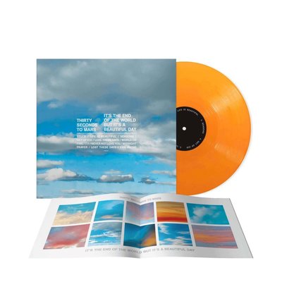 30 Seconds To Mars It's The End Of The World But It's A Beautiful DayLimited Edition Orange Opaque Plak