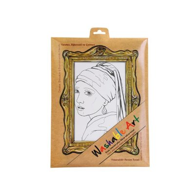 Funny Mat -Washable Art - Johannes Vermeer - Girl Wıth A Pearl Earrıng 0002