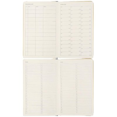 Victorias Journals Monaco Vegan Deri Sert Kapak Defter 123-0231 100gr. 96 Yaprak 13x21 cm. Altın Demir Kenar