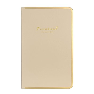 Victorias Journals Monaco Vegan Deri Sert Kapak Defter 123-0234 100gr. 96 Yaprak 13x21 cm. Altın Demir Kenar