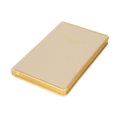 Victorias Journals Monaco Vegan Deri Sert Kapak Defter 123-0234 100gr. 96 Yaprak 13x21 cm. Altın Demir Kenar