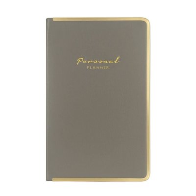 Victorias Journals Monaco Vegan Deri Sert Kapak Defter 123-0235 100gr. 96 Yaprak 13x21 cm. Altın Demir Kenar