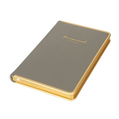 Victorias Journals Monaco Vegan Deri Sert Kapak Defter 123-0235 100gr. 96 Yaprak 13x21 cm. Altın Demir Kenar