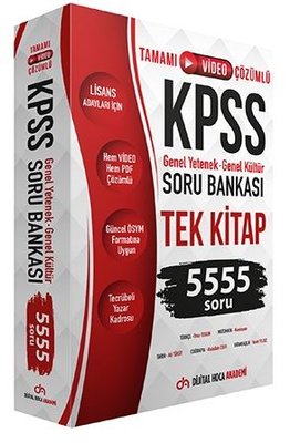 KPSS Genel Yetenek Genel Kültür Tamamı Çözümlü 5555 Soru Bankası