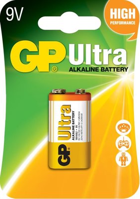 GP G-Tech Ultra Alkalin 9V - 6LR61 Pil Tekli Kart