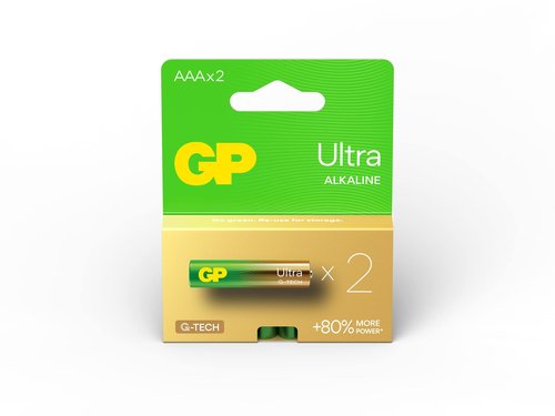 GP G-Tech Ultra Alkalin AAA - LR03 Boy İnce Pil 2'li Kart