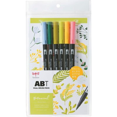 Tombow AB-T Dual Brush Pen G.Kalemi Seti Botanical (Botanik Renkler) 6renk