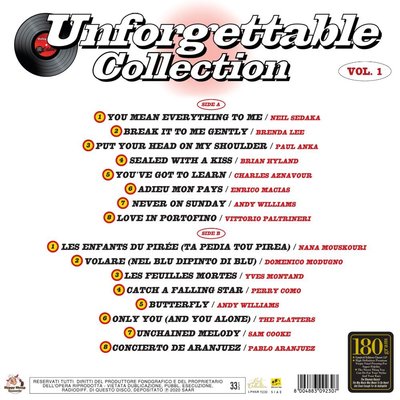 Various Artists Unforgettable Collection Vol.1 Plak
