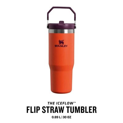 Stanley The Iceflow Flip Straw 0.89 lt Pipetli Termos Bardak - Turuncu