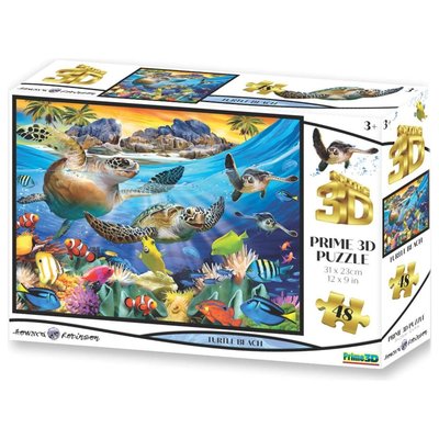 Prime 3D Puzzle 63 Parça Kaplumbağa Plajı