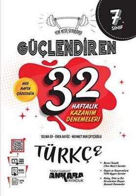 7. Sınıf Türkçe Güçlendiren 32 Haftalık Kazanım Denemeleri