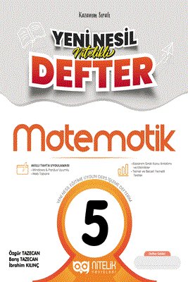 5. Sınıf Matematik Yeni Nesil Nitelikli Defter