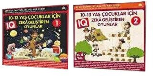 10 - 11 - 12 - 13 Yaş ve Üstü Çocuklar İçin IQ Zeka Geliştiren Akıl Oyunları Seti - 2 Kitap Takım