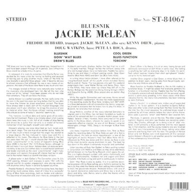 Jackie Mclean Bluesnik Plak