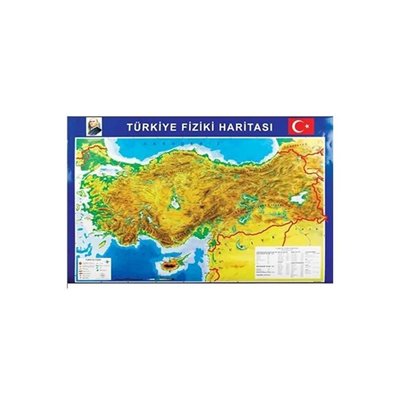 Panda Türkiye Siyasi + Fiziki Çıtalı Harita 70X100