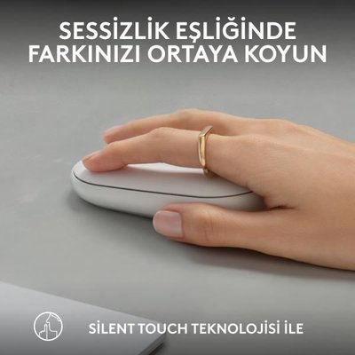 LOGITECH Pebble 2 M350s Bluetooth Mouse Beyaz