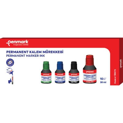Penmark Permanent Marker Mürekkebi 30 Ml Kırmızı