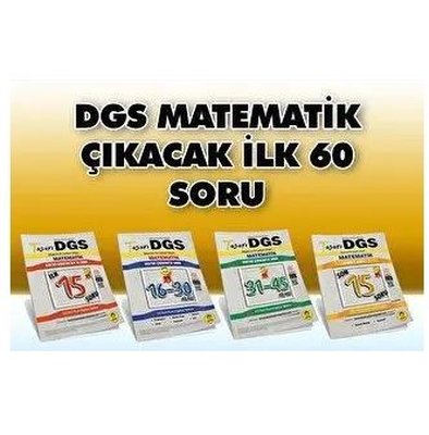 DGS Matematik İlk 60 Soru Garanti Seti 4'lü