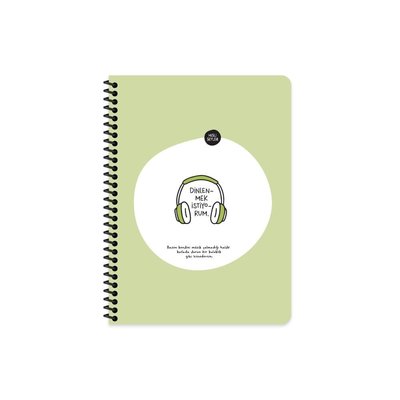 Hisli Şeyler 165225  80Yp.Çiz.Stickerli Defter - Dinlenmek İstiyorum