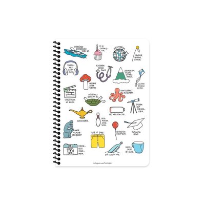 Hisli Şeyler 165225  80Yp.Çiz.Stickerli Defter - Dinlenmek İstiyorum