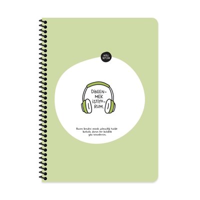 Hisli Şeyler A4 80Yp.Çiz.Spr.Stickerli Defter - Dinlenmek İstiyorum