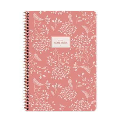 Keskin A4 80 Yp.Düz Karton Kp.Spr.Pastel Flora Defter