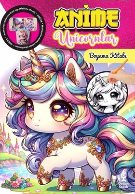 Anime Unicornlar Boyama Kitabı