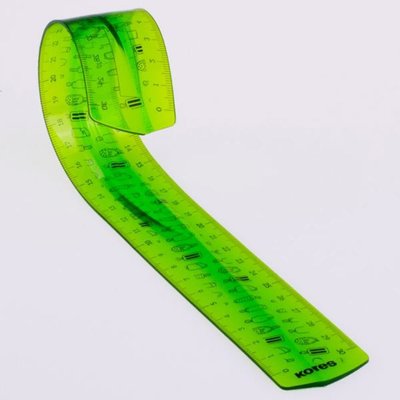 Kores Esnek 30cm cetvel, karışık renkler (mavi, pembe, yeşil, sarı)42160