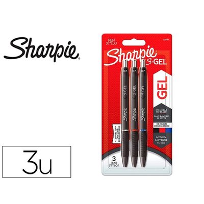 Sharpie S Gel Jel Mürekkepli Kalem 0.7 mm Siyah-Mavi-Kırmızı 3’lü Blister