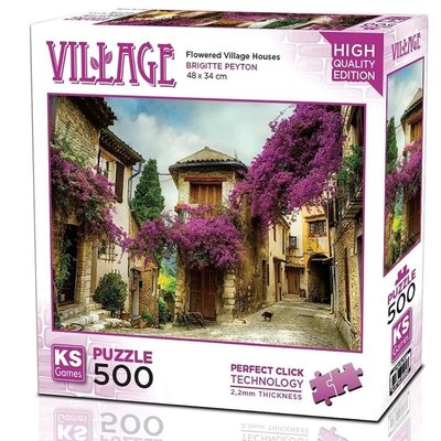 Ks Games 500 Parça Puzzle Flowered Village Houses