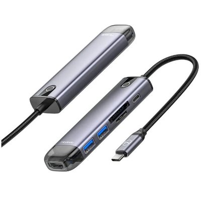 Mcdodo HU-7740 6İn1 Usb Type-C HDMI + USB 3.0 PD Çoklayıcı Adaptör 