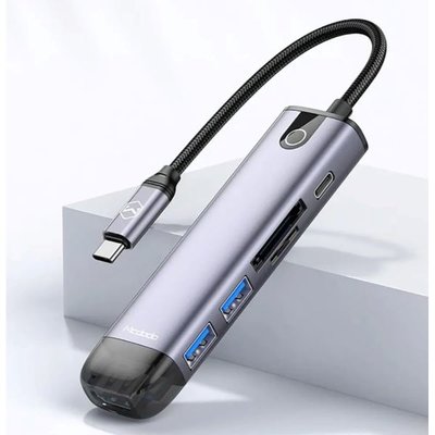 Mcdodo HU-7740 6İn1 Usb Type-C HDMI + USB 3.0 PD Çoklayıcı Adaptör 