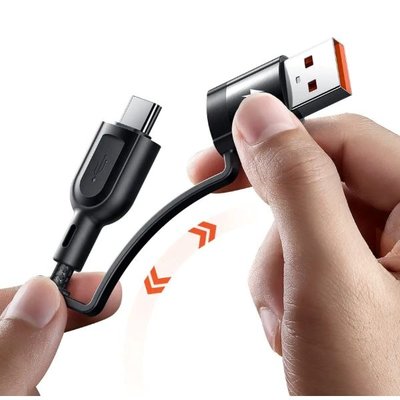 Mcdodo CA-8800 2 in 3 100W USB-A/C - Lightning+Micro+Type-C Süper Hızlı Şarj ve Veri Kablosu 1.2 Metre