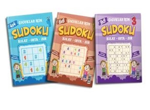 Çocuklar İçin Sudoku Seti - 3 Kitap Takım