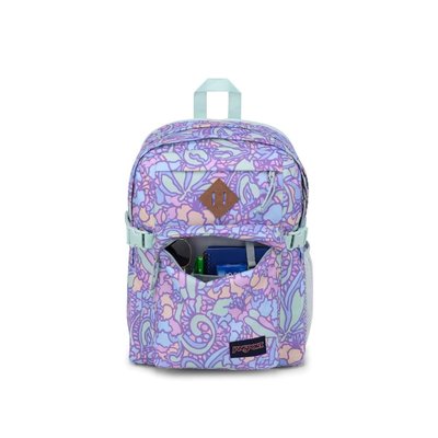 Jansport Main Campus Fluid Floral Pastel Lilac Sirt Çantası