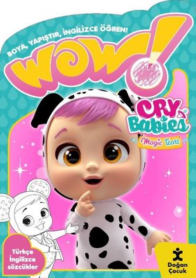 Wow! Cry Babies Magic Tears Boyama Kitabı - Boya Yapıştır İngilizce Öğren! Türkçe İngilizce Sözcük