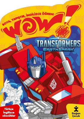 Wow! Transformers Eartspark Boyama Kitabı - Boya Yapıştır İngilizce Öğren! Türkçe İngilizce Sözcük