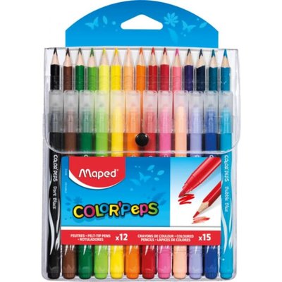 Maped Color'Peps 12Li Keçeli Kalem+15 Kuruboya