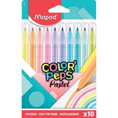Maped Color'Peps Pastel Renk Keçeli Kalem 10'Lu