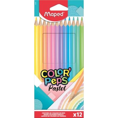 Maped Color'Peps Pastel Renkli Kuru Boya 12'Li Kutu