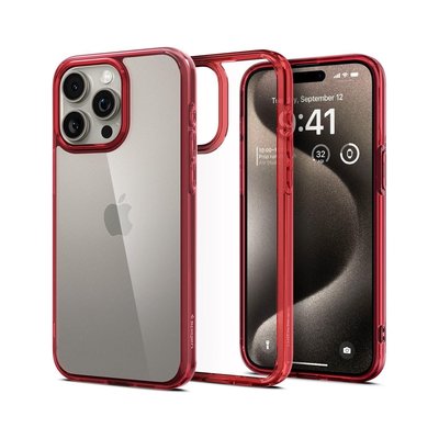 Spigen Apple iPhone 15 Pro Max Kılıf Ultra Hybrid Deep Red - ACS07054