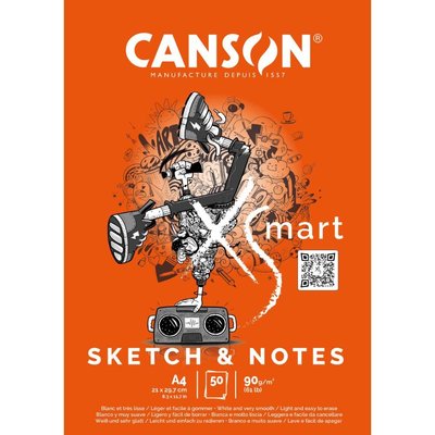 Pad Canson Xsmart Sketch & Notes A4 90G 50Sh