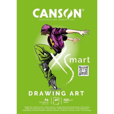 Pad Canson Xsmart Drawıng Art A4 150G 40Sh