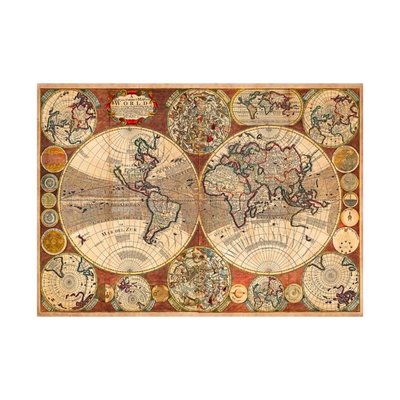 Blue Focus Puzzle 1000 Parça Old World Map (Eski Dünya Haritası)