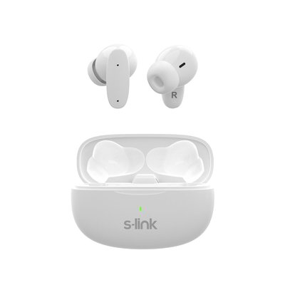S-link EARDOPES SL-TWS08 Beyaz 4 Mikrofonlu Enc Dual Mıc. TWS 50/500mah BT Kulaklık