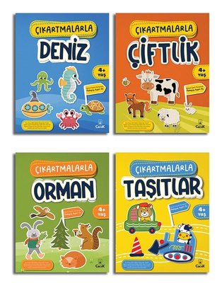 Çıkartmalarla Etkinlik Serisi Seti - 4 Kitap Takım