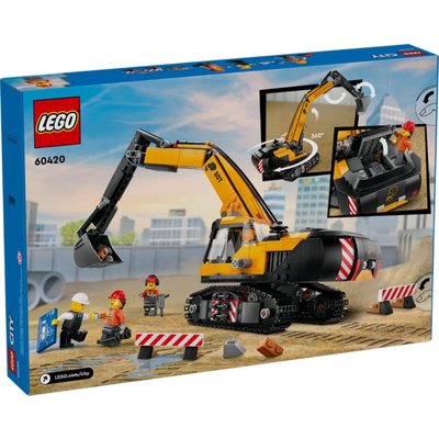 Lego City Sarı İnşaat Ekskavatörü 60420