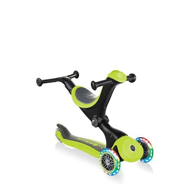 Globber Go Up Deluxe 3 Tekerlekli Katlanabilir 3ü 1 Arada Işıklı Yeşil Scooter